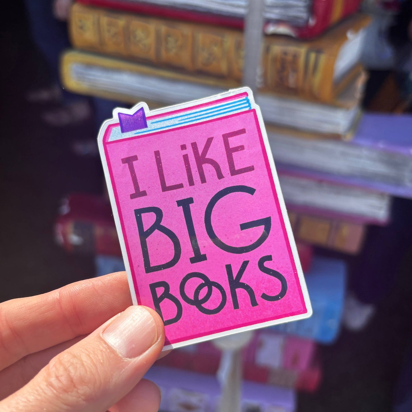 I Like Big Books vinyl sticker - bookish sticker