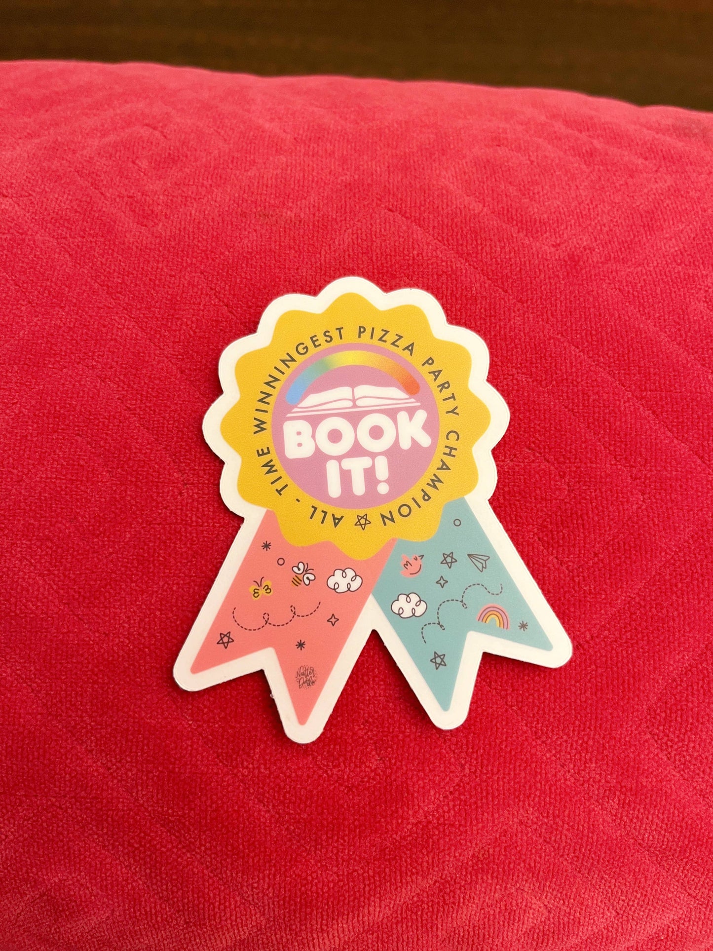 Book It Champion Nostalgia Sticker, Retro Pizza Party Winner: Single