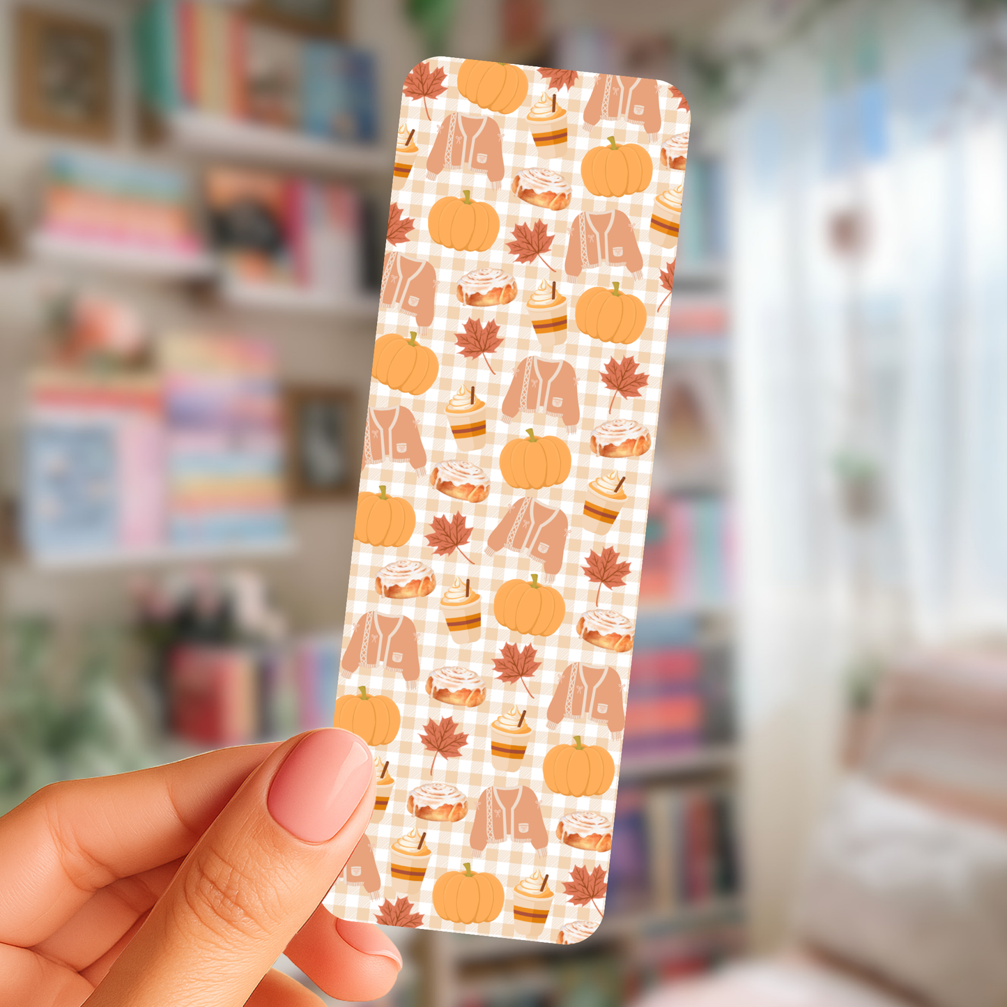 Pumpkin Spice Fall Themed Bookmark