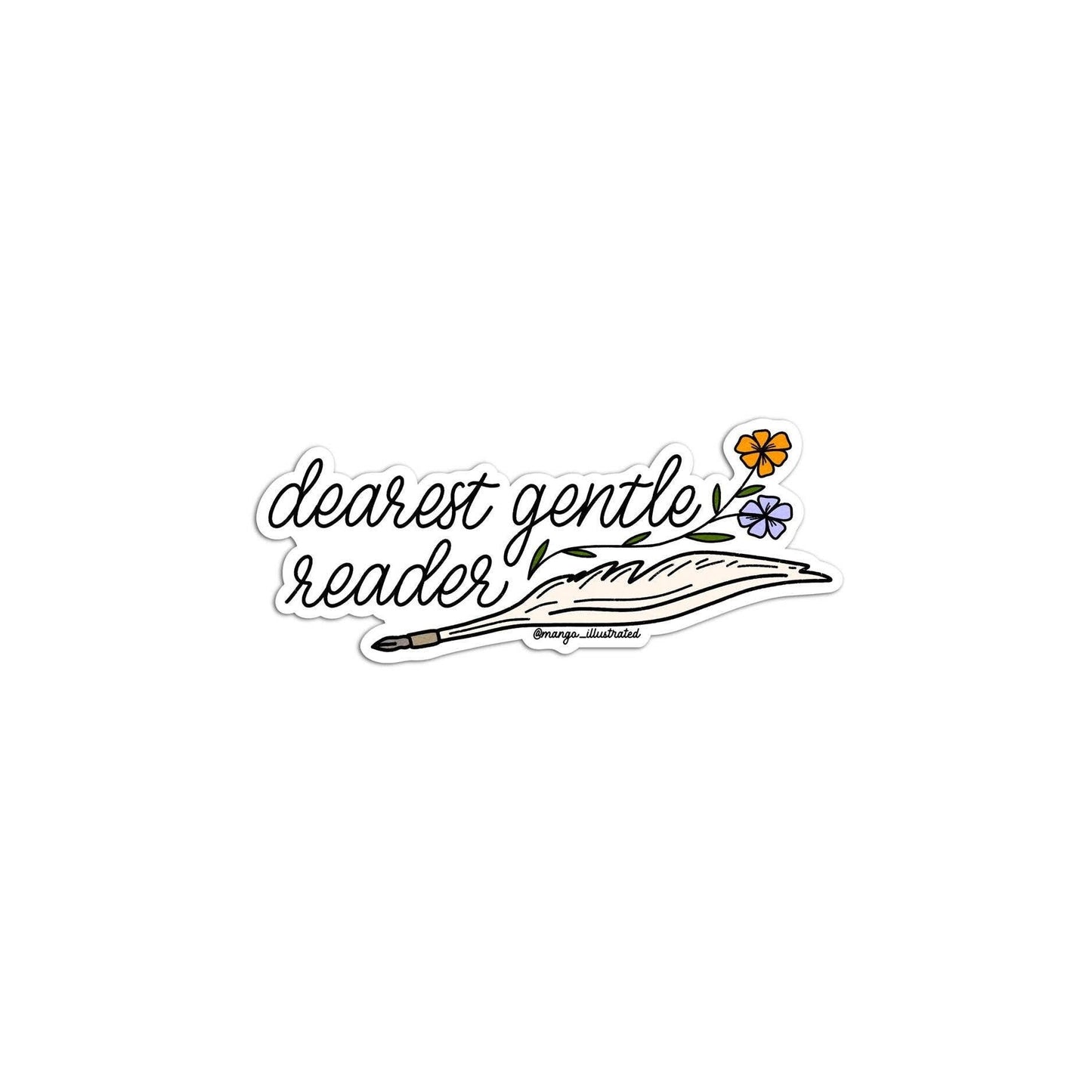Dearest gentle reader sticker