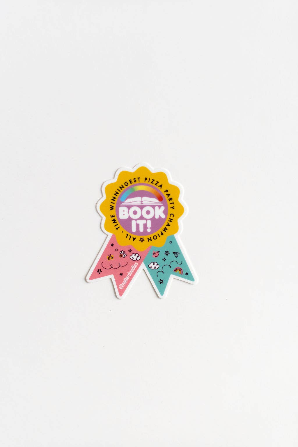 Book It Champion Nostalgia Sticker, Retro Pizza Party Winner: Single