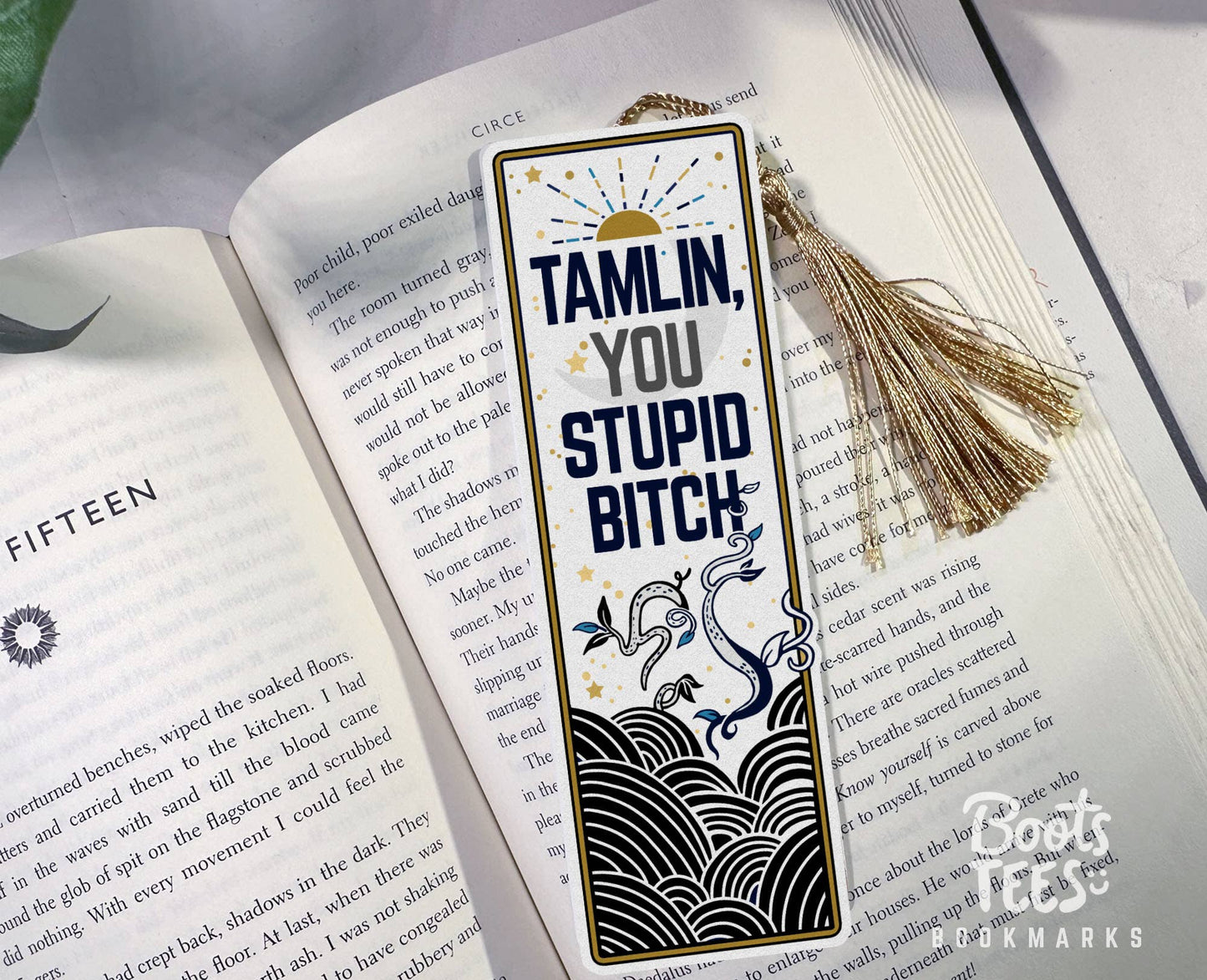 ACOTAR Bookmarks, 6" Court of Thorns and Roses Quote Reading: Moon Phases Bookmark