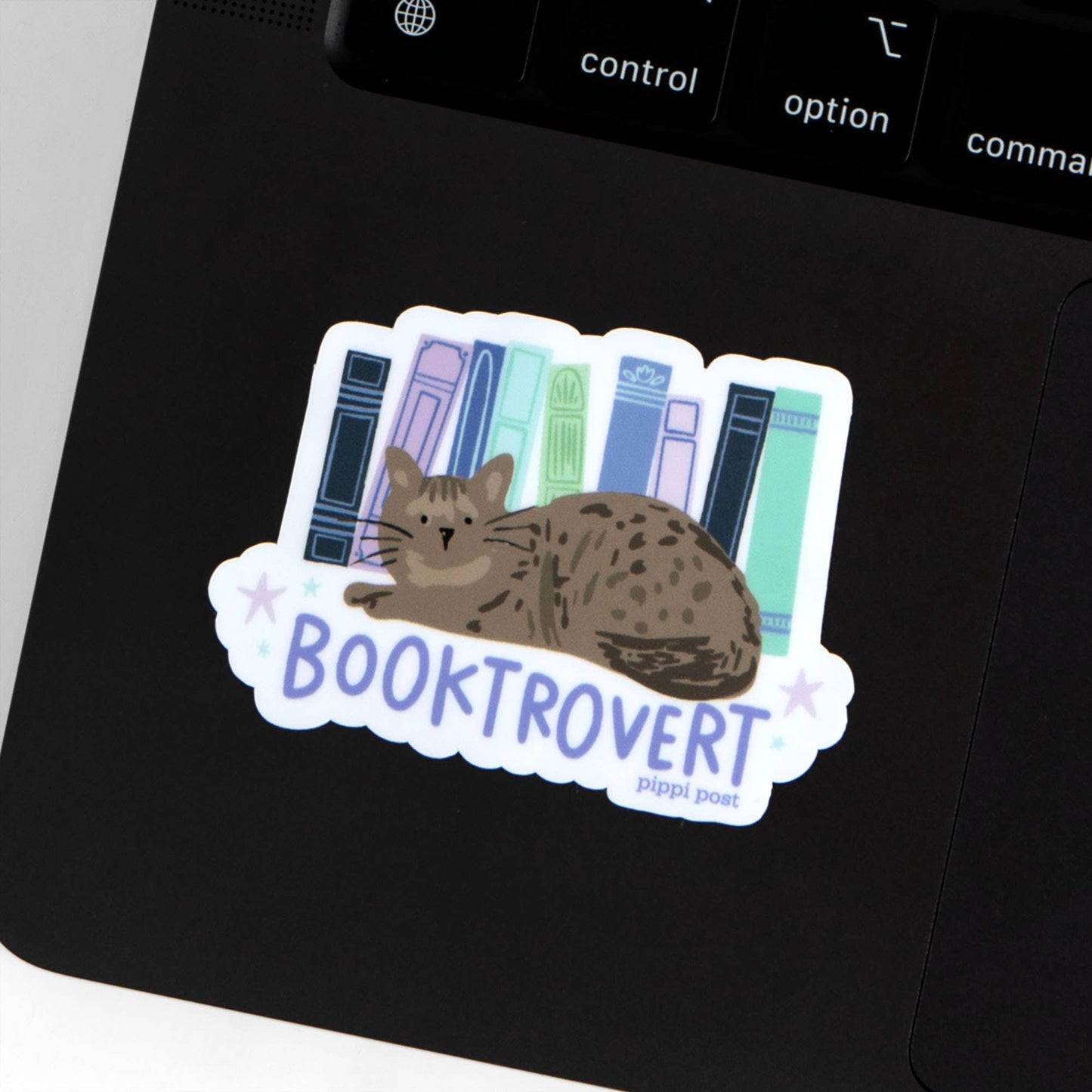 Booktrovert Books & Cat Decal Sticker