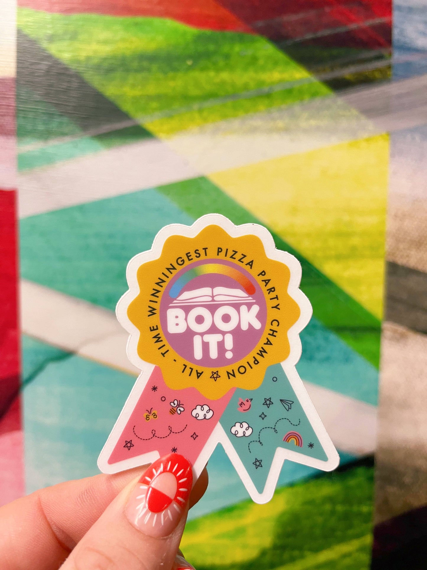 Book It Champion Nostalgia Sticker, Retro Pizza Party Winner: Single
