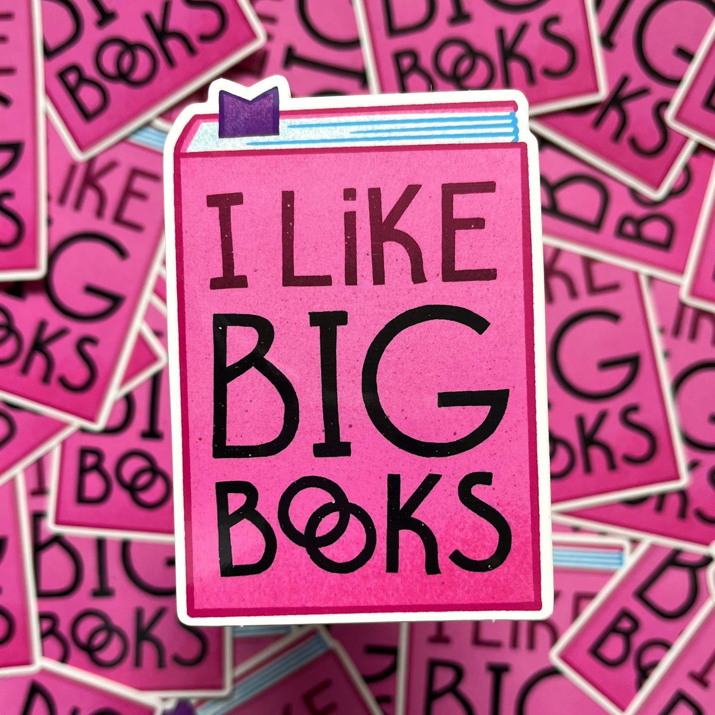I Like Big Books vinyl sticker - bookish sticker