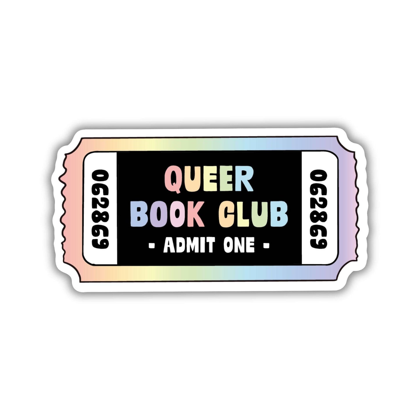 Queer Book Club Ticket Sticker