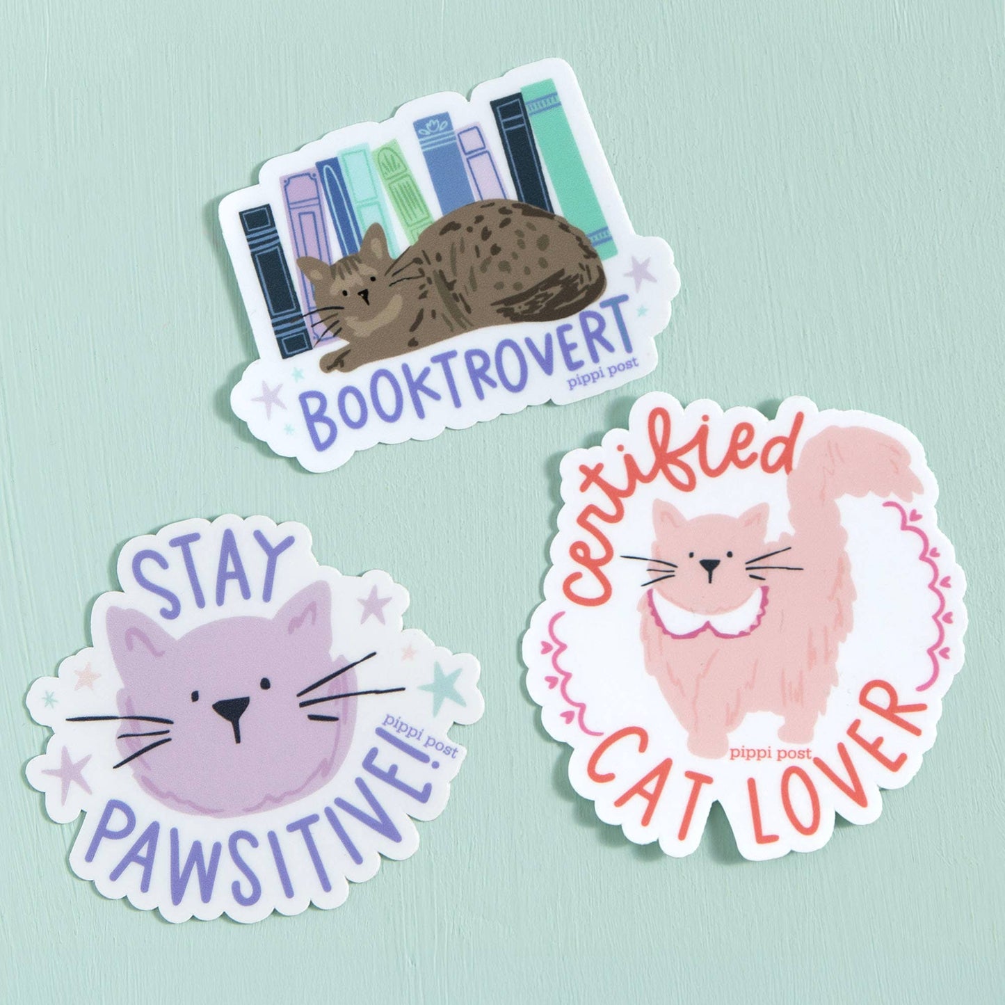 Booktrovert Books & Cat Decal Sticker
