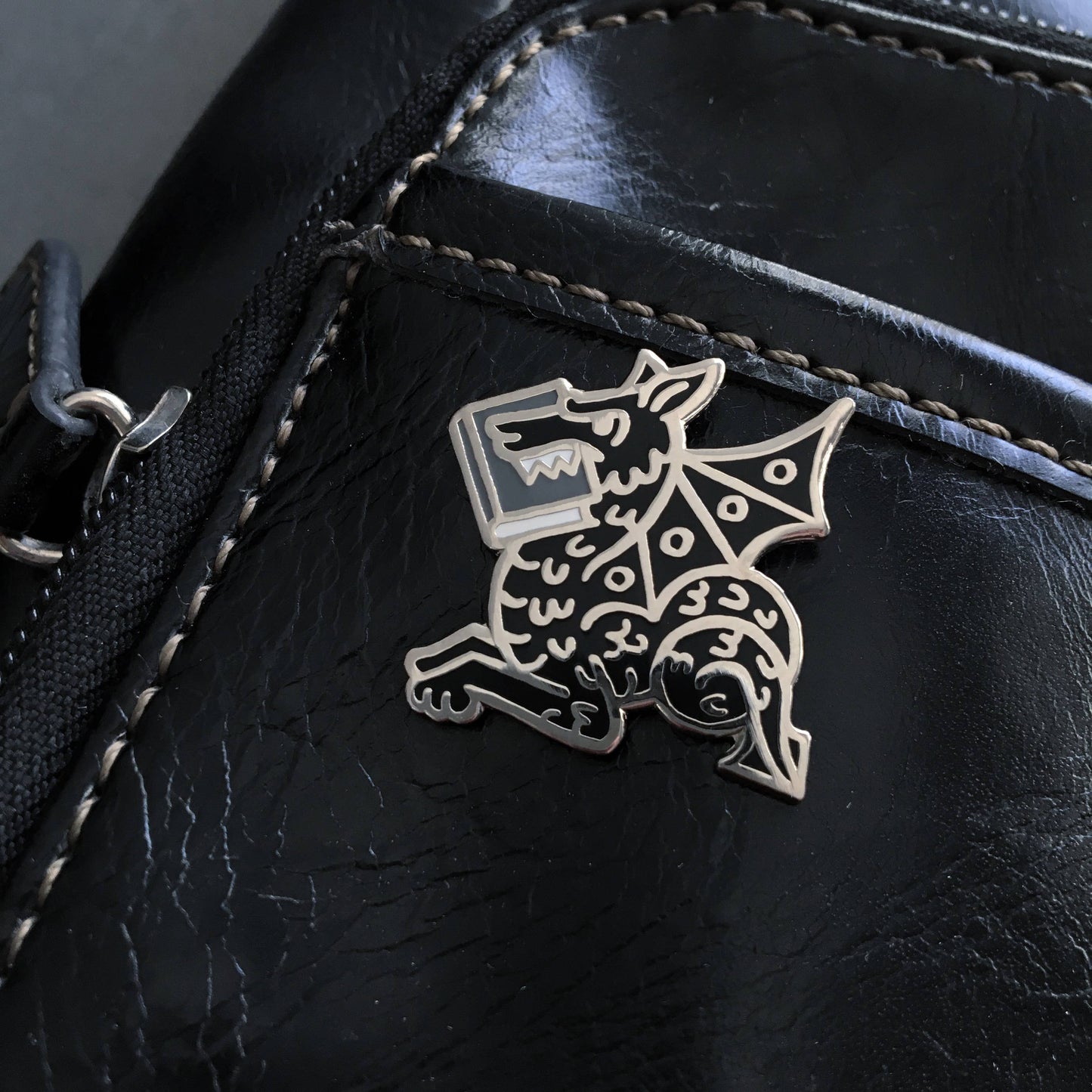 Book Wyrm enamel pin - Book Dragon pin in 4 colors: Green