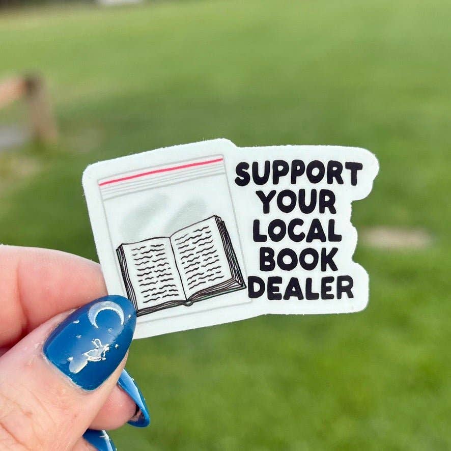 Support Your Local Book Dealer Sticker - 2 inch Matte Sticker