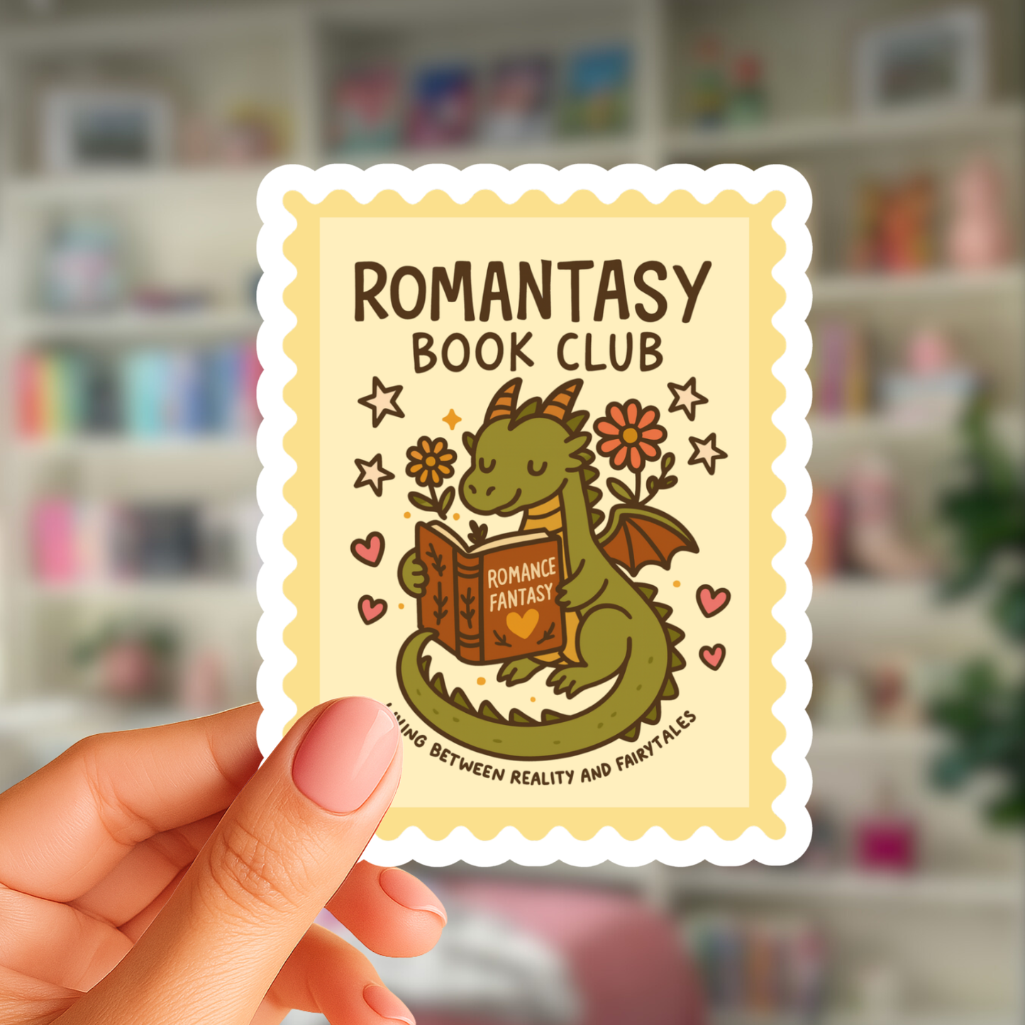 Romantasy Book Club Dragon Stamp Sticker