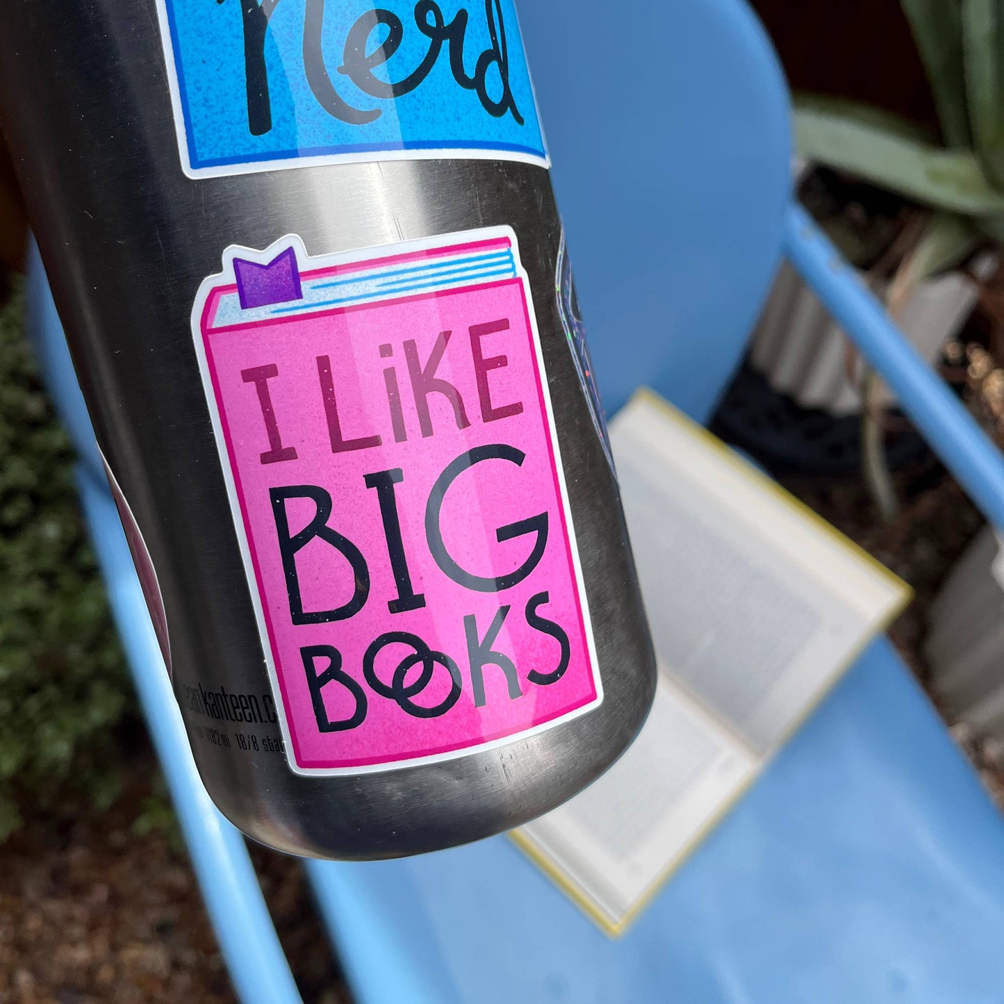 I Like Big Books vinyl sticker - bookish sticker