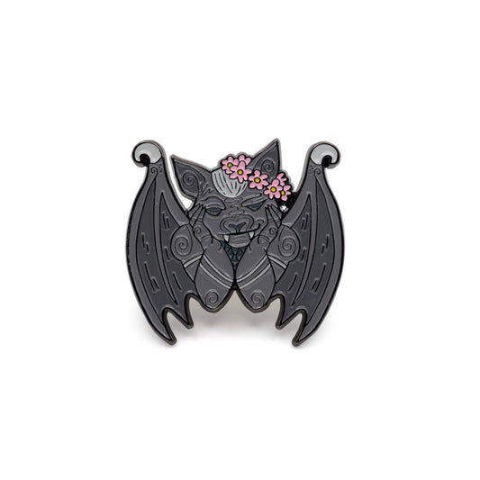 Bartholomew in a Flower Crown Enamel Pin | The Knight and the Moth