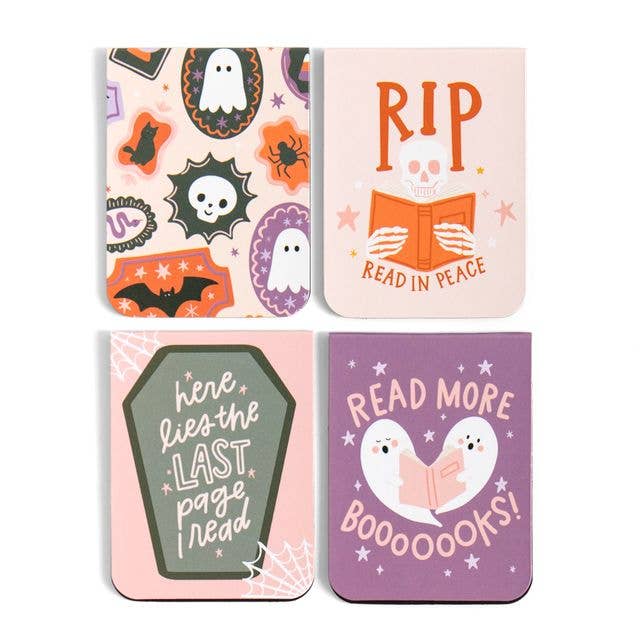 Spooky Cute Halloween Magnetic Bookmarks Set of 4