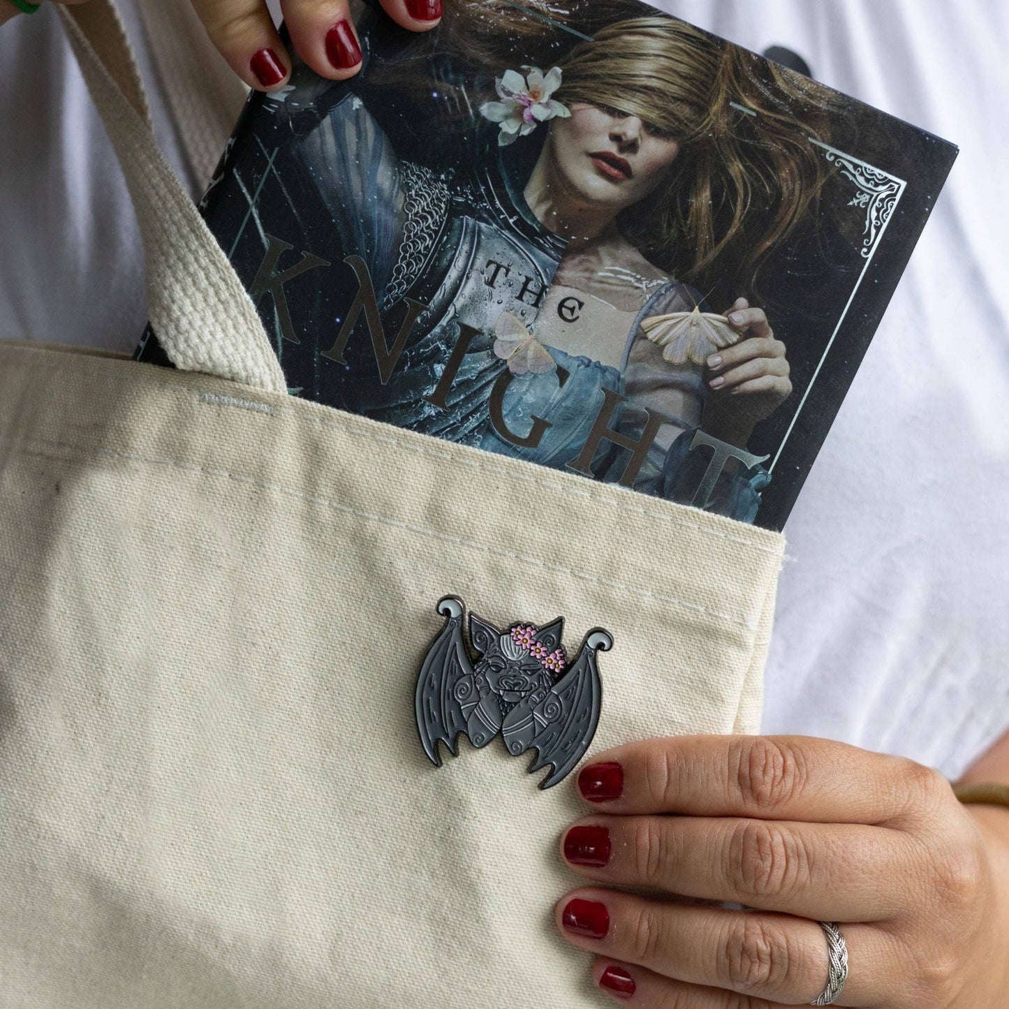 Bartholomew in a Flower Crown Enamel Pin | The Knight and the Moth