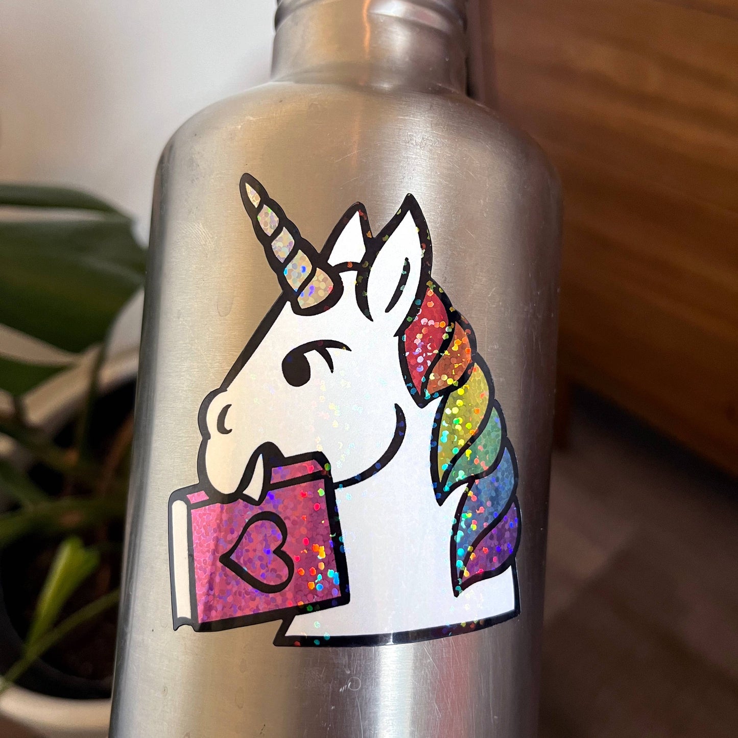 Book Unicorn vinyl sticker - fantasy sticker - castlecore