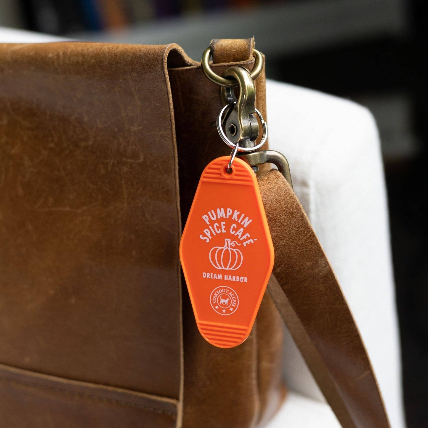 Pumpkin Spice Café Motel Keychain | Dream Harbor